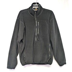 REI Jacket Mens Large 1/2 Zip Fleece Polartec Pullover Black Vintage